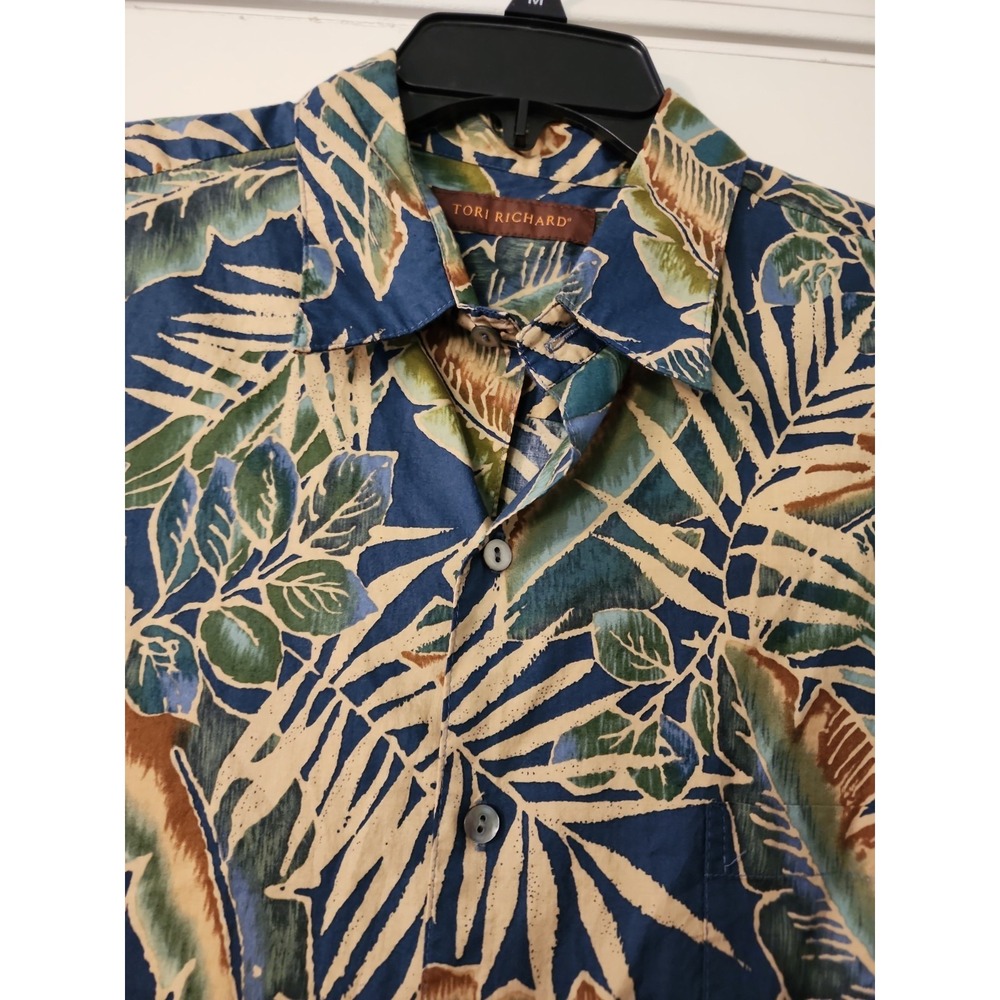 Tori Richard Hawaiian Aloha Shirt Large 100% Cotton Lawn Made Hawaii